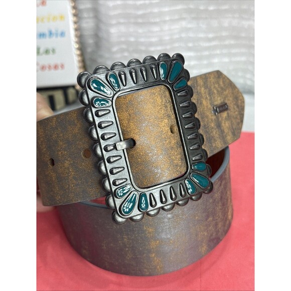 (H) Velez women's brown bohemian leather hippie belt, size S. - Picture 10 of 16